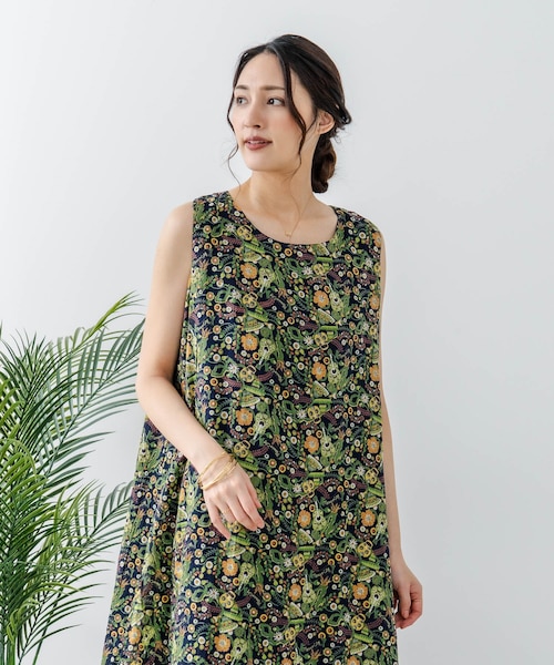 Bonpoint フルーツ柄 ノースリーブワンピース 6A クリーニング済