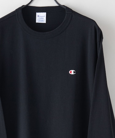 【CHAMPION/チャンピオン】 USAコットン ワンポイント刺繍　ロンT サスティナブル