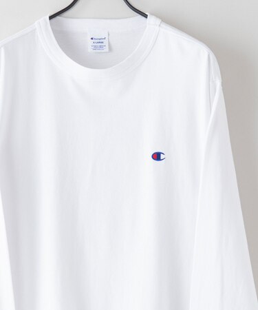 【CHAMPION/チャンピオン】 USAコットン ワンポイント刺繍　ロンT サスティナブル