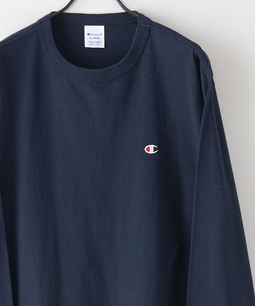 【CHAMPION/チャンピオン】 USAコットン ワンポイント刺繍　ロンT サスティナブル