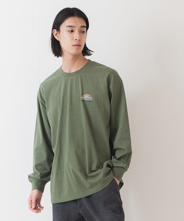 【RAGGED MOUNTAIN/ラギットマウンテン】ワンポイントプリント ロングスリーブTシャツ