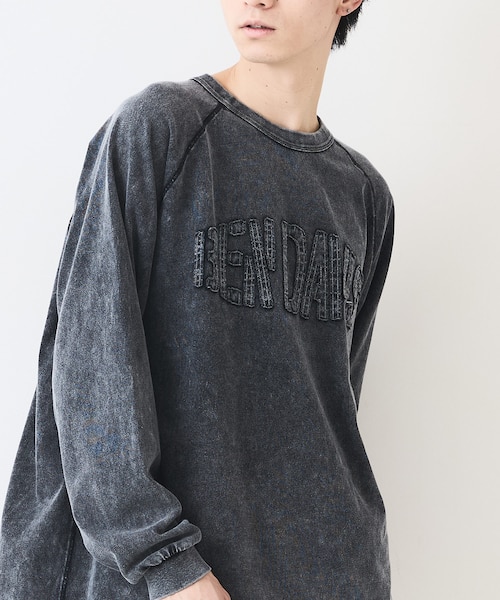 パッチワーク ロンT インディアステッチパッチワーク ロングスリーブT