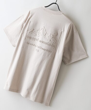 【RAGGED MOUNTAIN:ラギットマウンテン】【タフな肉厚100%コットン】BELMONT/ベルモント エンボスロゴTシャツ ヘビーウェイト ルーズシルエット 透けない・丈夫 半袖