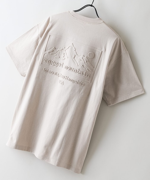【RAGGED MOUNTAIN:ラギットマウンテン】【タフな肉厚100%コットン】BELMONT/ベルモント エンボスロゴTシャツ ヘビーウェイト ルーズシルエット 透けない・丈夫 半袖