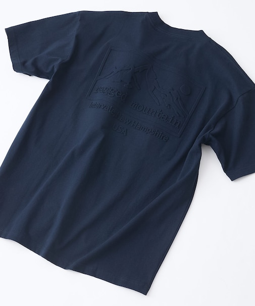 【RAGGED MOUNTAIN：ラギットマウンテン】【タフな肉厚100%コットン】BELMONT/ベルモント エンボスロゴTシャツ ヘビーウェイト ルーズシルエット 透けない・丈夫 半袖