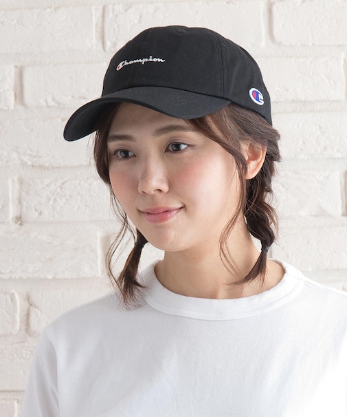 【CHAMPION/チャンピオン】【洗練されたスクリプトロゴ】チャンピオン ローキャップ 筆記体刺繍 定番ストリート アメカジ