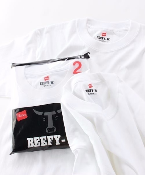 【HANES/ヘインズ】【旅行・レジャーに】厚手で透けない BEEFY T-SHIRT 2P H5180-2 ビーフィー/Tシャツ/2枚組/無地/ユニセックス ヘビーウェイト