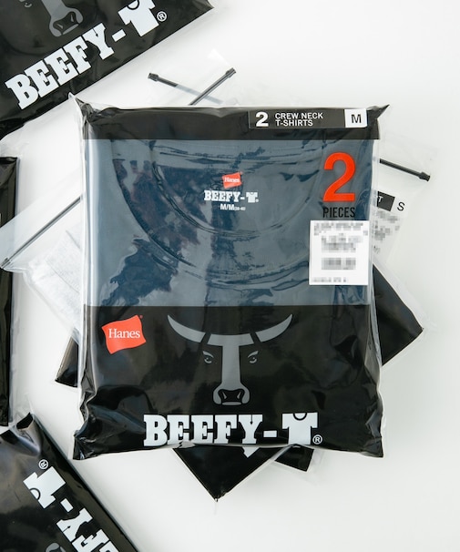【HANES/ヘインズ】【旅行・レジャーに】厚手で透けない BEEFY T-SHIRT 2P H5180-2 ビーフィー/Tシャツ/2枚組/無地/ユニセックス ヘビーウェイト