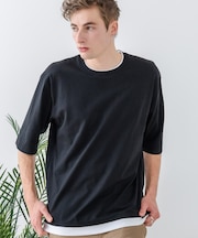 【汗染みの目立ちにくいTシャツ ZEROSTAIN】 切り替えデザインTシャツ 防汚 UVカット 綿タッチ・厚手