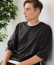 【汗染みの目立ちにくいTシャツ ZEROSTAIN】 切り替えデザインTシャツ 防汚 UVカット 綿タッチ・厚手