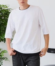 【汗染みの目立ちにくいTシャツ ZEROSTAIN】 切り替えデザインTシャツ 防汚 UVカット 綿タッチ・厚手