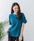 【汗染みの目立ちにくいTシャツ ZEROSTAIN】ロールカフサイドスリットTシャツ 撥水・UVカット機能付き レディース 快適Tシャツ