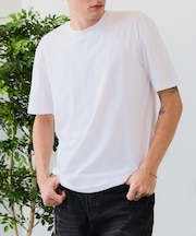 【汗染みの目立ちにくいTシャツ ZEROSTAIN】クルーネックTシャツ 綿タッチ ヘビーウェイト感 防汚・撥水 吸汗速乾 UVカット