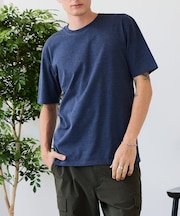 【汗染みの目立ちにくいTシャツ ZEROSTAIN】クルーネックTシャツ 綿タッチ ヘビーウェイト感 防汚・撥水 吸汗速乾 UVカット