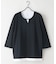 【汗染みの目立ちにくいTシャツ ZEROSTAIN】フェイクレイヤード ビッグシルエット キーネック クルーネック 7分袖Tシャツ 防汚 ＵＶカット 綿タッチ・厚手
