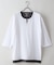 【汗染みの目立ちにくいTシャツ ZEROSTAIN】フェイクレイヤード ビッグシルエット キーネック クルーネック 7分袖Tシャツ 防汚 ＵＶカット 綿タッチ・厚手