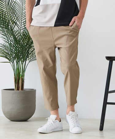 【BLUE STANDARD】【遮熱・UVカット・接触冷感の高機能パンツ】快適スーパーストレッチ7分丈パンツ 軽量 イージーケア 毛玉レス クロップドパンツ