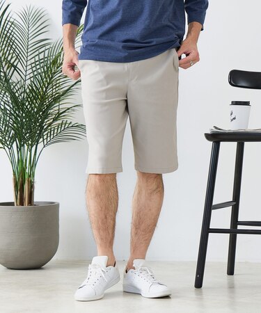 【BLUE STANDARD】【遮熱＆UVカット＆接触冷感の高機能パンツ】スーパーストレッチショートパンツ ストレッチ 軽量 イージーケア 毛玉レス