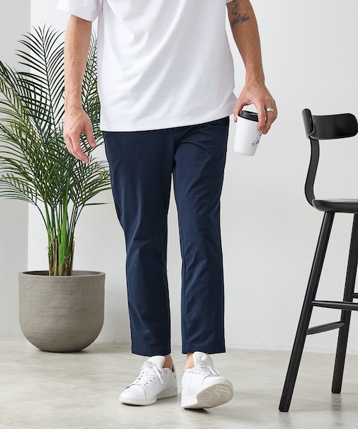 【BLUE STANDARD/ブルースタンダード】【抜群の通気性と軽さを実現!新素材エアースルーテック】イージーパンツ 吸水速乾 軽量 全方向ストレッチ メッシュ素材 ビズ オフィスカジュアルスタイル