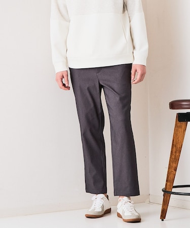 【BLUE STANDARD】快適スーパーストレッチパンツ すっきりテーパード 遮熱 UVカット 冷感 軽量 イージーケア 毛玉レス