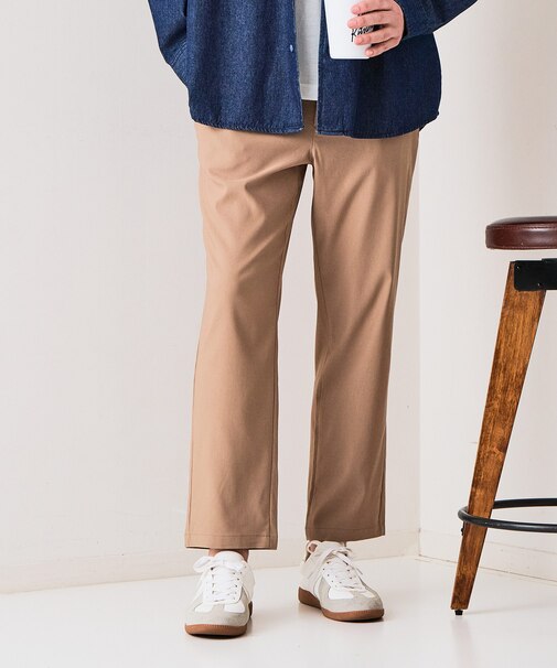 【BLUE STANDARD】快適スーパーストレッチパンツ すっきりテーパード 遮熱 UVカット 冷感 軽量 イージーケア 毛玉レス