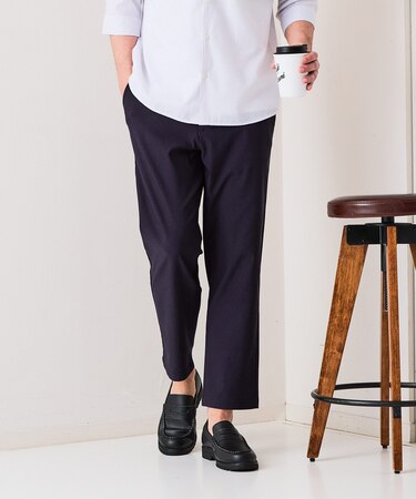 【BLUE STANDARD】快適スーパーストレッチパンツ すっきりテーパード 遮熱 UVカット 冷感 軽量 イージーケア 毛玉レス