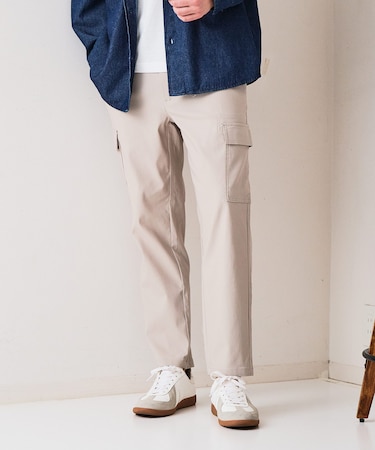 【BLUE STANDARD】快適スーパーストレッチカーゴパンツ 遮熱 UVカット 冷感 軽量 イージーケア 毛玉レス