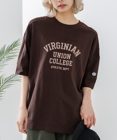 【DISCUS/ディスカス】【トレンドのカレッジロゴ】ヘビーウェイトTシャツ ルーズシルエット 古着MIX