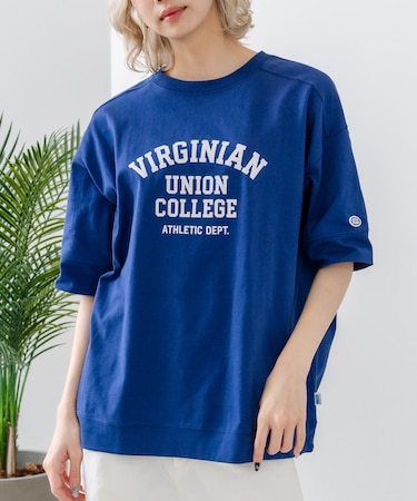 【DISCUS/ディスカス】【トレンドのカレッジロゴ】ヘビーウェイトTシャツ ルーズシルエット 古着MIX