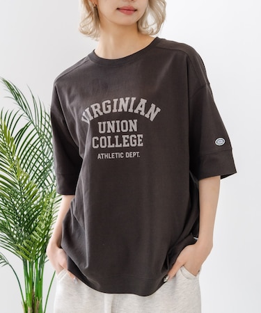 【DISCUS/ディスカス】【トレンドのカレッジロゴ】ヘビーウェイトTシャツ ルーズシルエット 古着MIX