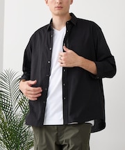 【BLUE STANDARD/ブルースタンダード】【抜群の通気性と軽さを実現！新素材エアースルーテック】7分袖シャツ 通気性 吸水速乾 軽量 全方向ストレッチ メッシュ素材 ビズ オフィスカジュアルスタイル