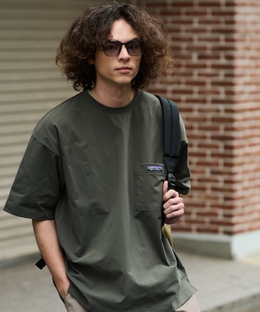 【RAGGED MOUNTAIN】【驚きの軽さ・エアライト】BARTLETT/バートレット オーバーサイズ ポケットTシャツ ストレッチ・速乾 涼しい・ベタつかない 吸汗