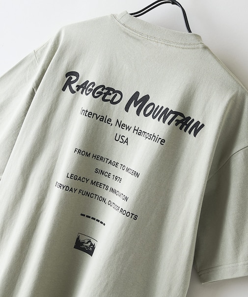 【RAGGED MOUNTAIN】【背中で見せるバックプリント】ALITON/アリトン ビッグT バックプリントＴシャツ ルーズシルエット ストリート アウトドア 綿100%