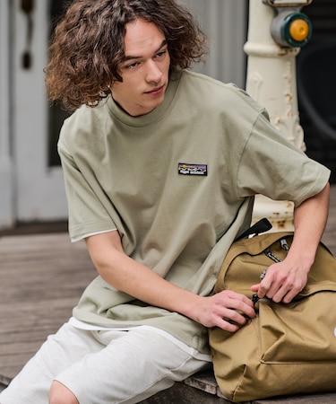 【RAGGED MOUNTAIN】【究極のシンプルT】BARNSTEAD/バーンステッド ワンポイントロゴTシャツ ルーズシルエット アウトドア ストリート 大人カジュアル ノームコア ミニマル