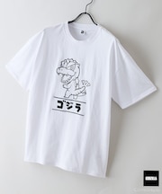 【GODZILLA/ゴジラ】オリジナルデザイン 刺繍Tシャツ【コットン100%のしっかりした生地 ドロップショルダー】 ゴジラ キングギドラ メカゴジラ コラボ 特撮 映画 キャラT オーバーサイズ