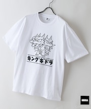 【GODZILLA/ゴジラ】オリジナルデザイン 刺繍Tシャツ【コットン100%のしっかりした生地 ドロップショルダー】 ゴジラ キングギドラ メカゴジラ コラボ 特撮 映画 キャラT オーバーサイズ