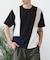 【BLUE STANDARD】ドライリップル 切り替えデザインTシャツ 吸水速乾 ストレッチ イージーケア さらさら快適 カットソー