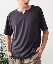 【HEAT BLOCKER/ヒートブロッカー】【まるで着る日傘！遮熱＆UVカット】コットンライク キーネックTシャツ 吸水速乾 アンチピリング イージーケア ユニセックス