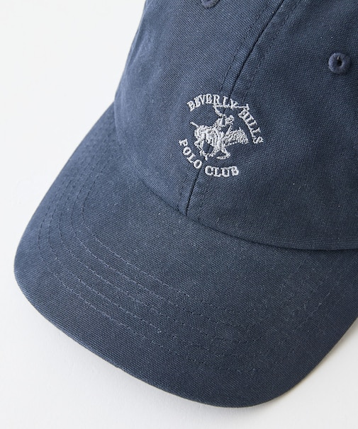 【BEVERLY HILLS POLO CLUB】【夏でも蒸れずに涼しい】オックス ローキャップ 通気性抜群 綿100% ワンポイント刺繍