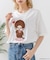 【Monchhichi/モンチッチ】【限定オリジナルデザイン】モンチッチ Tシャツ コットン100% ドロップショルダーシルエット プリント サガラ刺繍 半袖 カットソー キャラクター レトロ ユニセックス