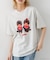 【Monchhichi/モンチッチ】【限定オリジナルデザイン】モンチッチ Tシャツ コットン100% ドロップショルダーシルエット プリント サガラ刺繍 半袖 カットソー キャラクター レトロ ユニセックス