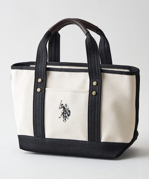 【U.S. POLO ASSN./ユーエスポロアッスン】リバイバルトート Sサイズ ミニトート キャンバス ロゴトートバッグ USPA-1862