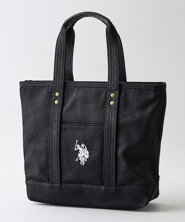 【U.S. POLO ASSN./ユーエスポロアッスン】リバイバルトート Mサイズ ミニトート キャンバス ロゴトートバッグ