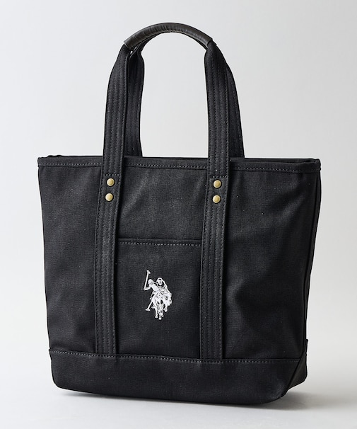 【U.S. POLO ASSN./ユーエスポロアッスン】リバイバルトート Mサイズ ミニトート キャンバス ロゴトートバッグ