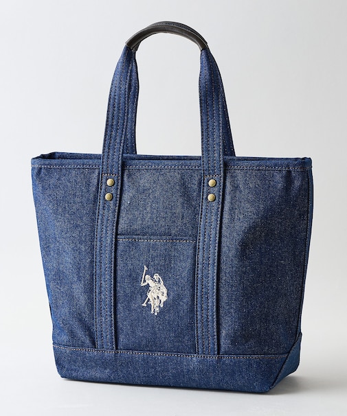 【U.S. POLO ASSN./ユーエスポロアッスン】リバイバルトート Mサイズ ミニトート キャンバス ロゴトートバッグ