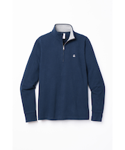 長袖　GFロゴ　ハーフジップ　モックネック　　＃ネイビー