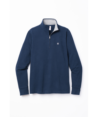 長袖 GFロゴ ハーフジップ モックネック #ネイビー