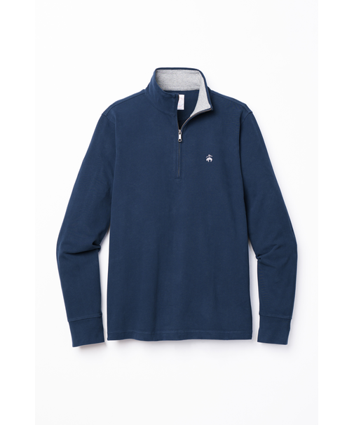 長袖 GFロゴ ハーフジップ モックネック #ネイビー