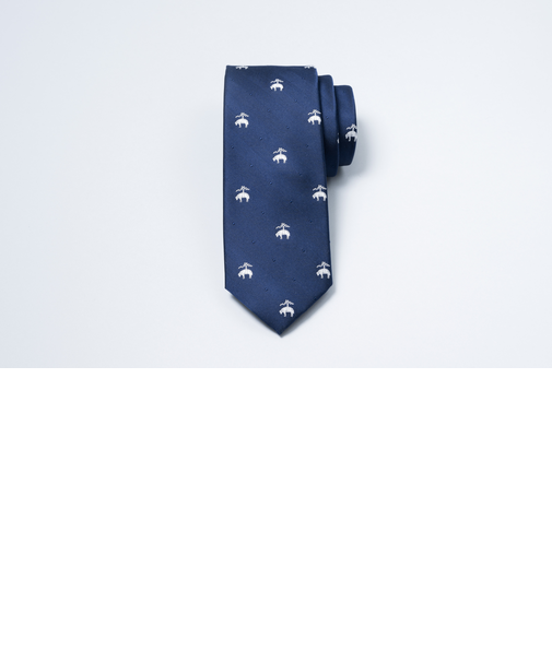 ヘリンボーン GFロゴ エンブロイダリータイ