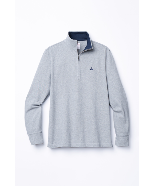 長袖 GFロゴ ハーフジップ モックネック #グレー